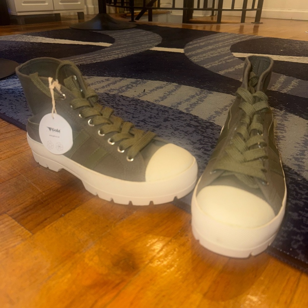 Gola Olive Green High-Top Sneakers